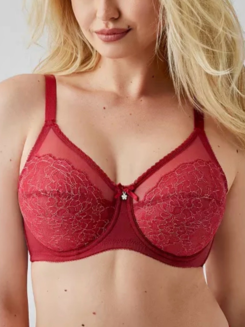 •Wacoal 42D Retro Chic Ultimate Lift Red Underwire Bra! NEW!